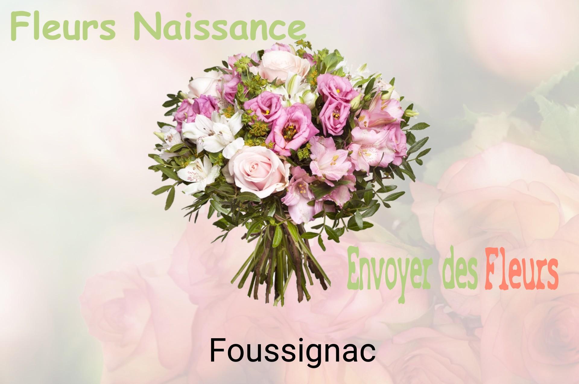 Bouquet de fleurs de naissance livré à Foussignac
